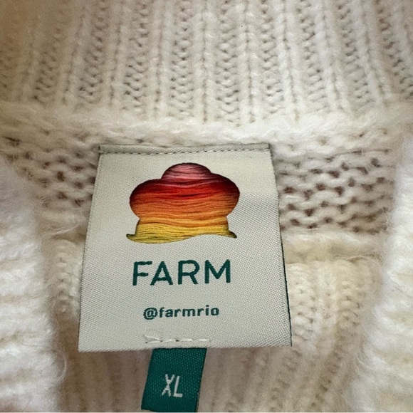 Farm Rio 3D Floral Pullover Sweater Size XL - Picture 3 of 7